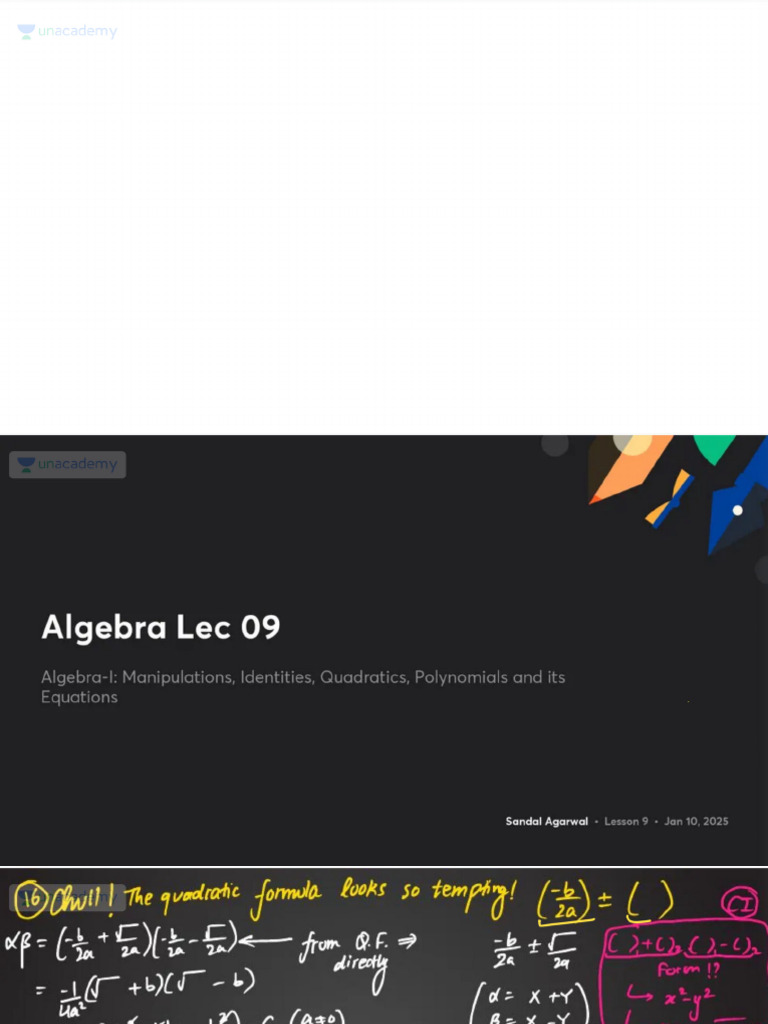 Algebra Lec 09 With Anno | PDF