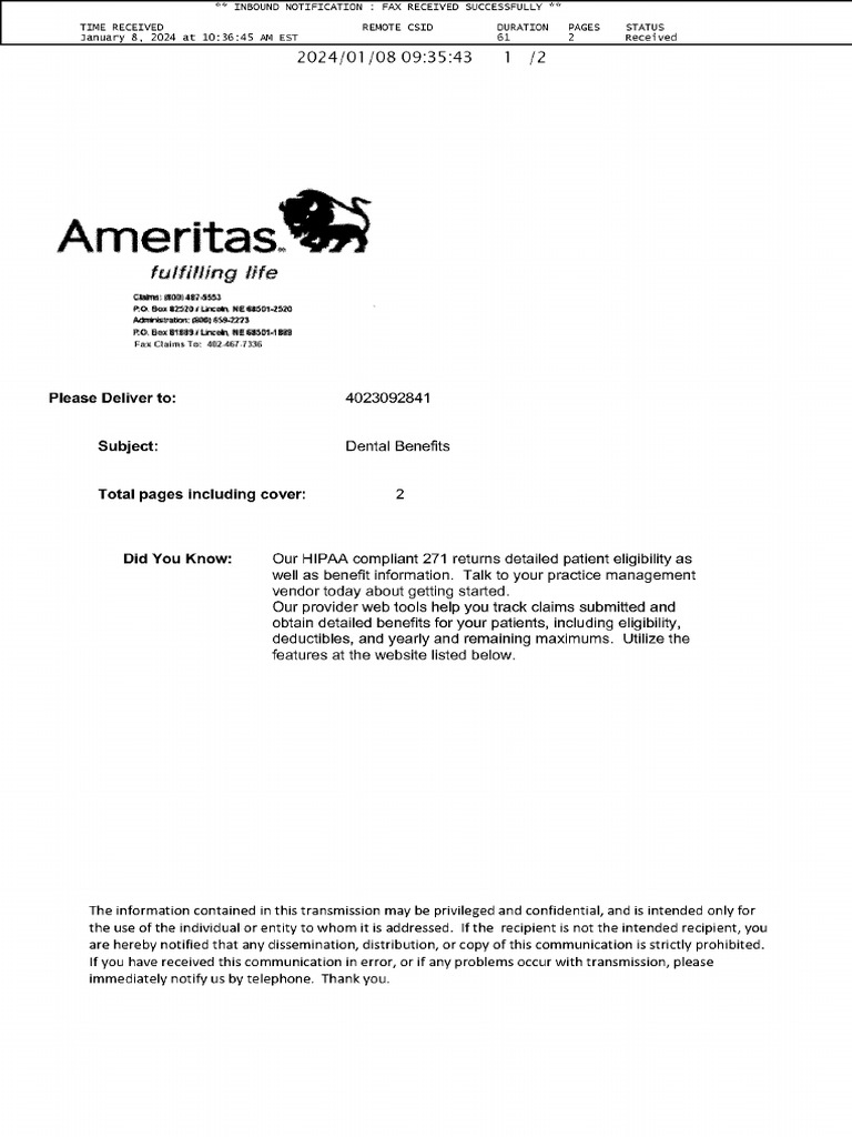 Fax Example Patient Details - Redacted | PDF