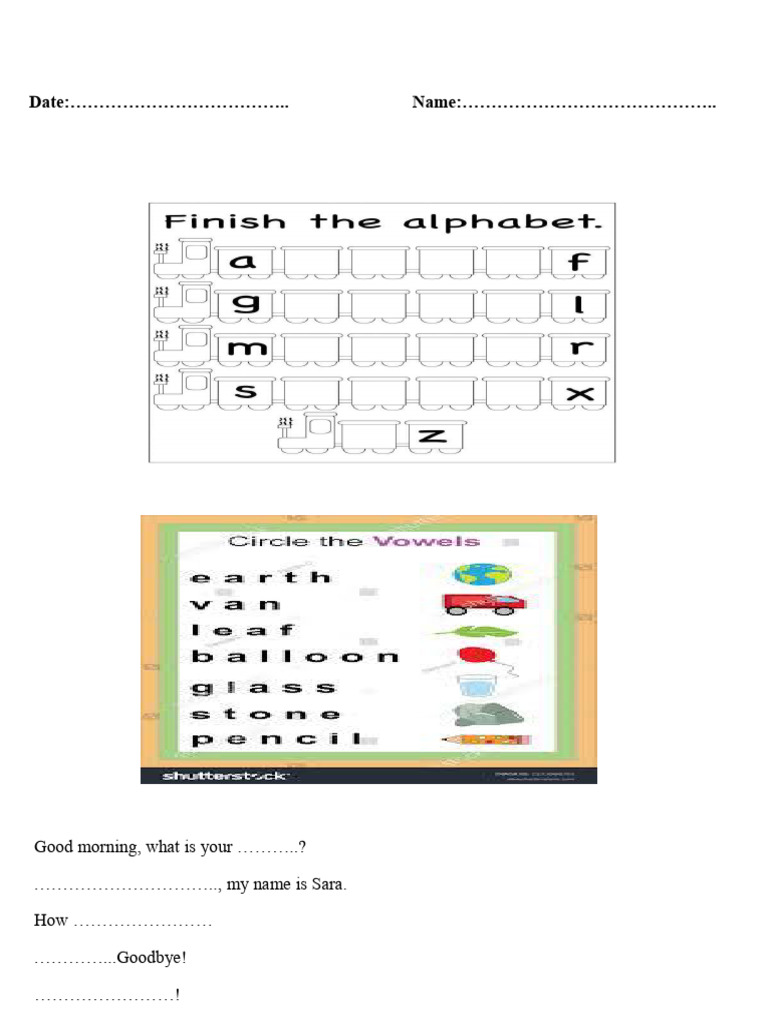3rd Grade Completion Test Template | PDF
