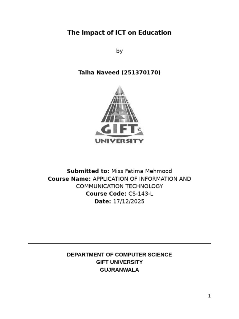 ICT's Transformative Role in Education | PDF | Educational Technology ...