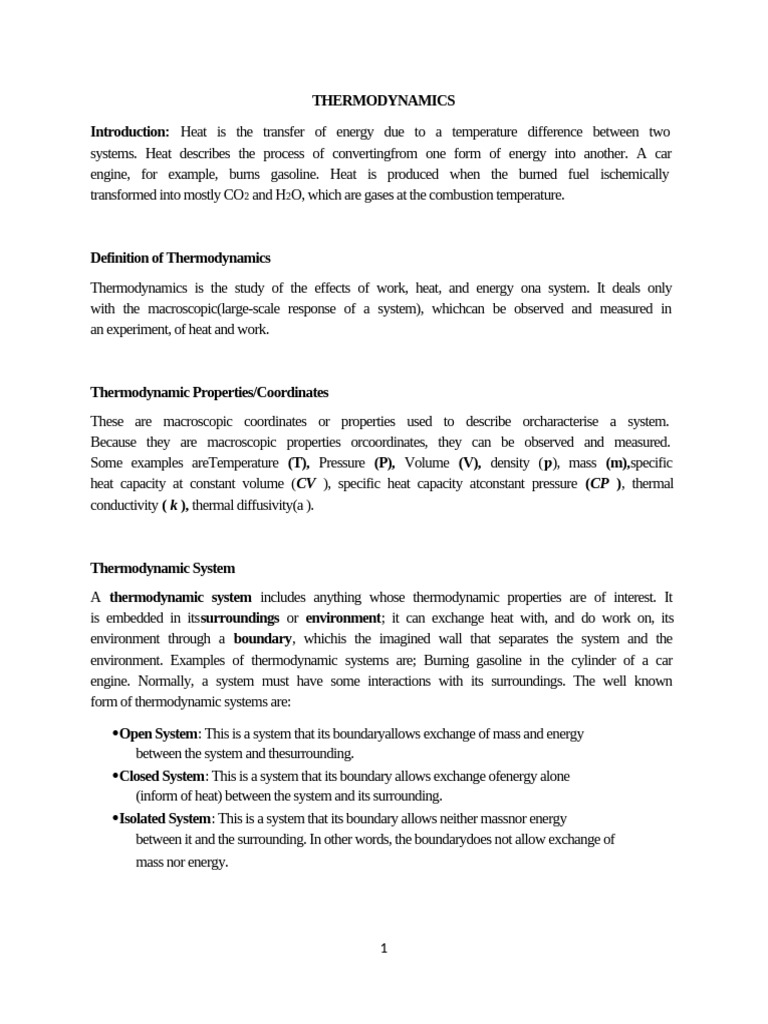 Understanding Thermodynamics Basics | PDF | Heat | Thermodynamics