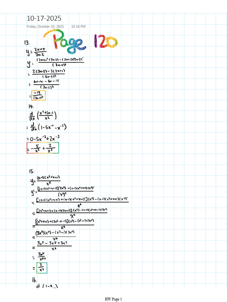 Homework 10-17-25 | PDF