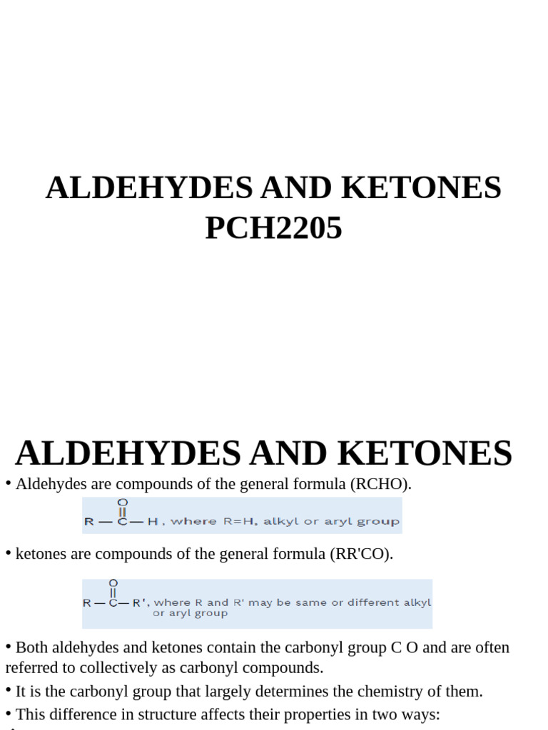 Understanding Aldehydes and Ketones | PDF | Ketone | Aldehyde