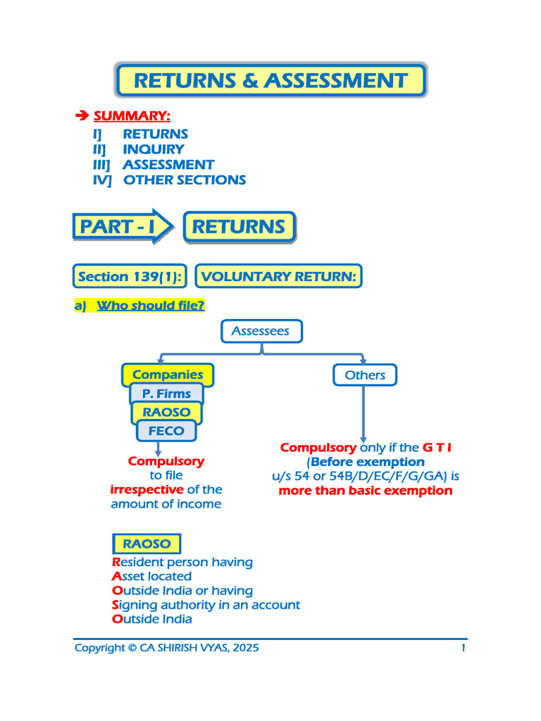 Tax Returns and Assessment Guide | PDF | Taxes | Tax Exemption