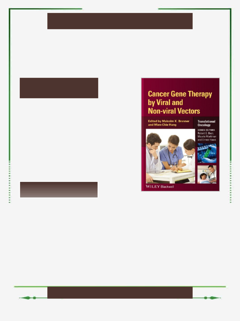 Cancer Gene Therapy by Viral and Non viral Vectors 1st Edition Brenner ...
