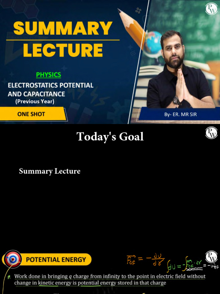 Electrostatic Potential and Capacitance _ Class Notes (Previous Year ...