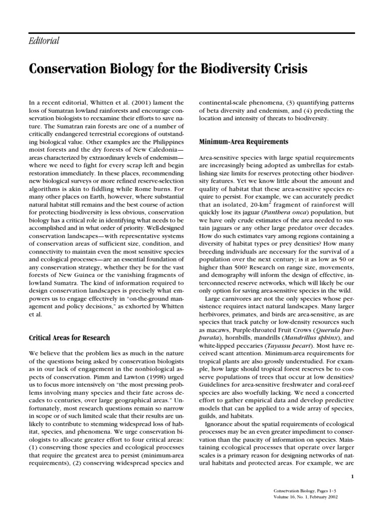 Biodiversity Conservation Strategies Explained | PDF | Conservation ...