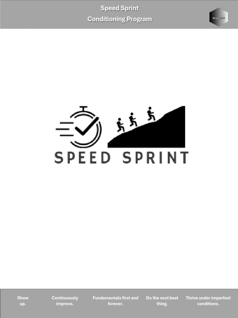 Speed Sprint Conditioning Program Guide | PDF | Acceleration | Strength ...