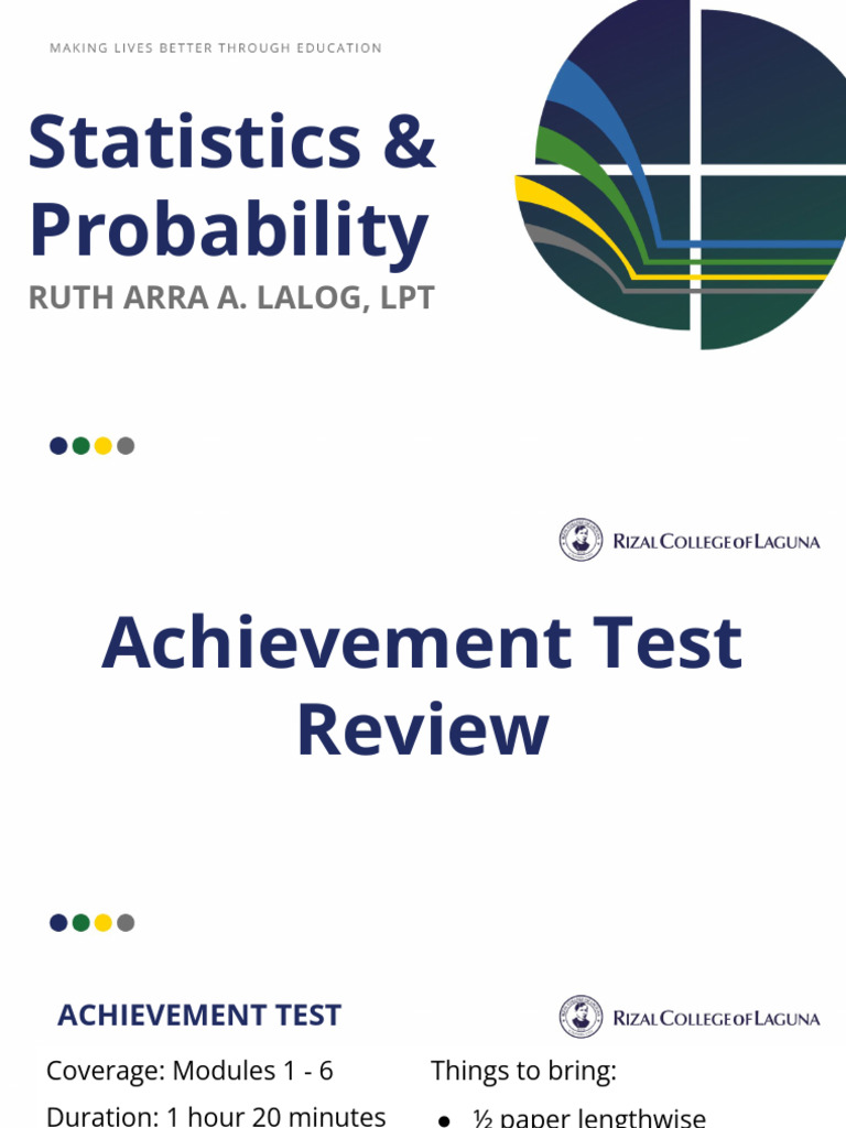Statistics & Probability Test Review | PDF