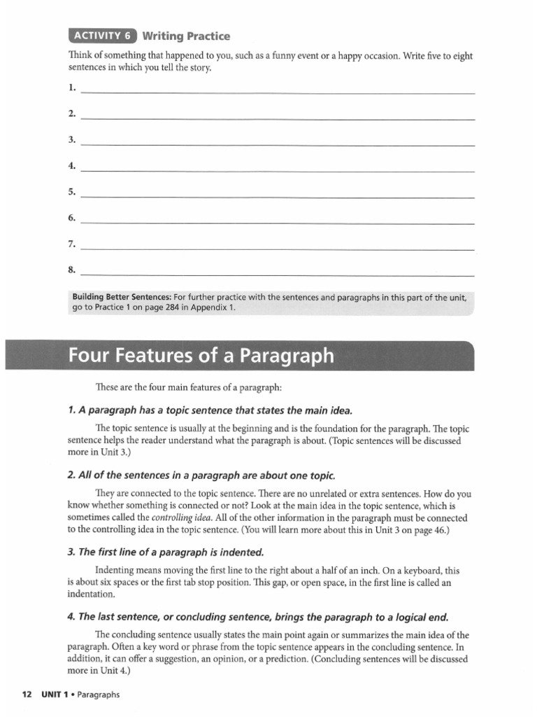 Unit 1 Paragraphs (Pp.13-22) | PDF