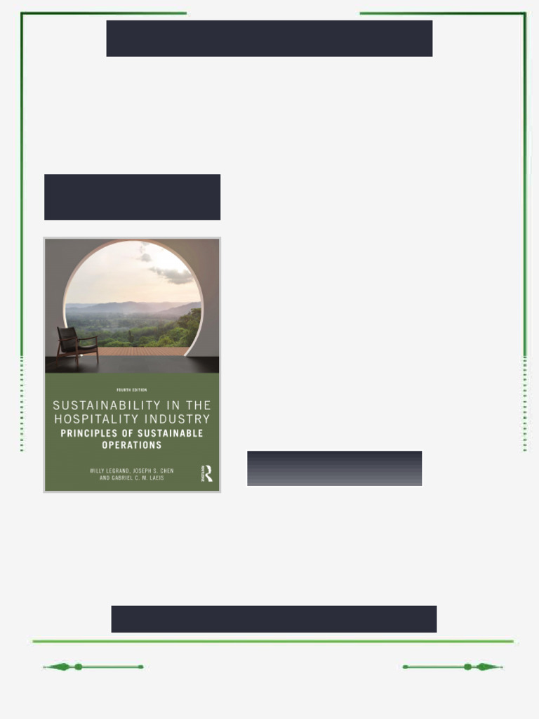 Sustainability in the Hospitality Industry Principles of Sustainable ...