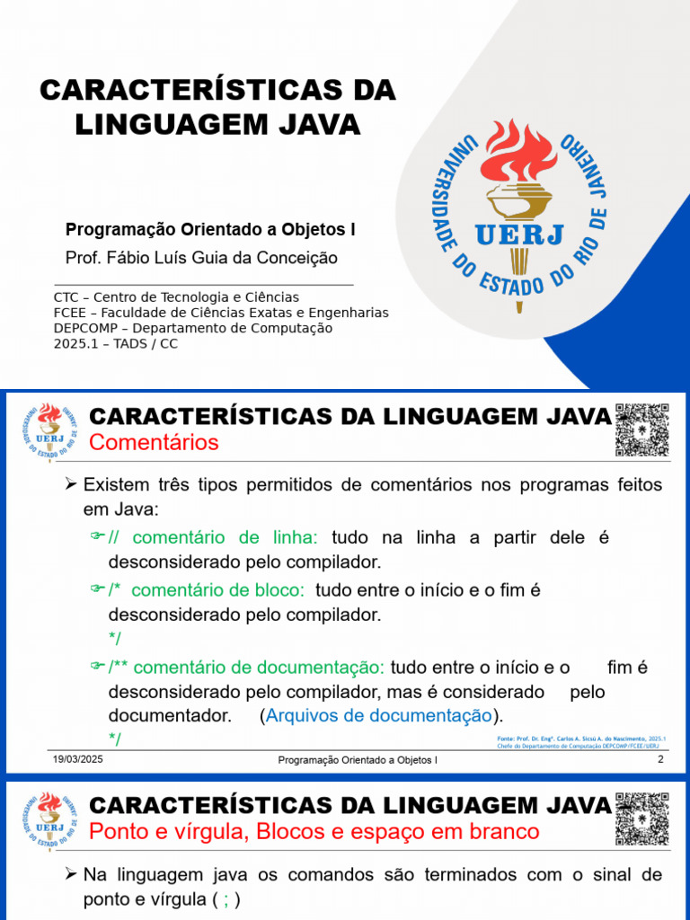 Características da Linguagem Java | PDF | Linguagem de programação ...
