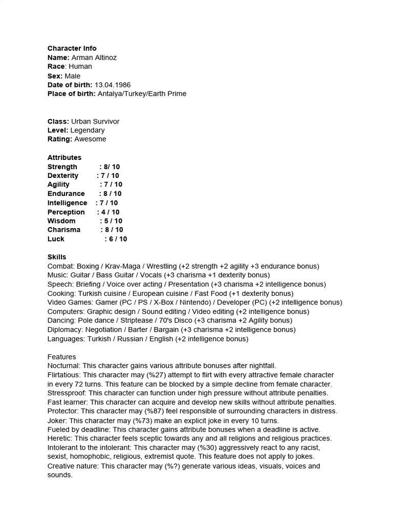 Arman Altinoz: Legendary Urban Survivor | PDF | 2 D Computer Graphics