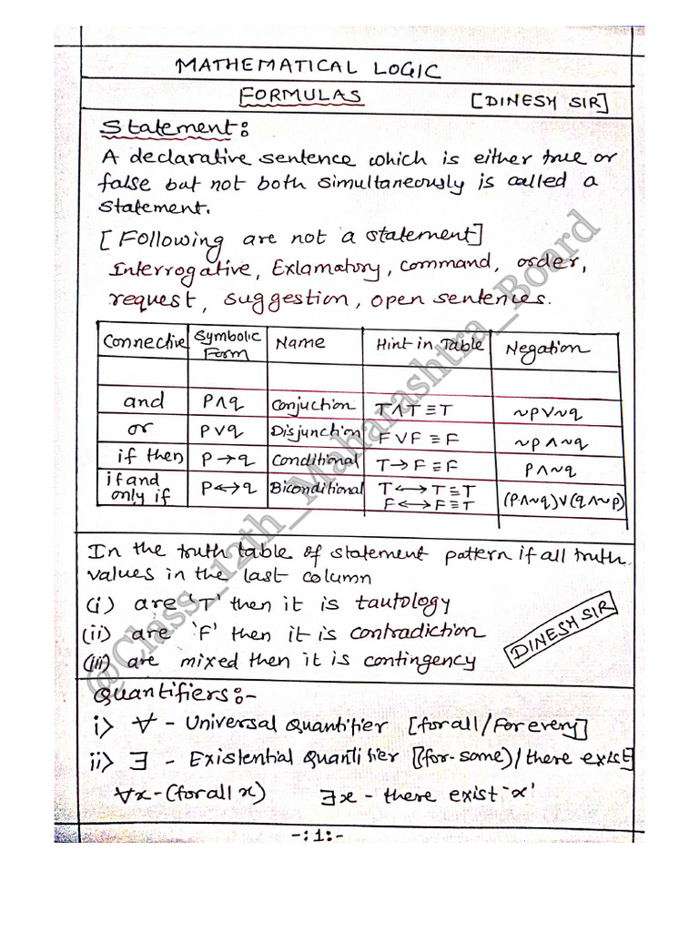 Mathematical Logic | PDF