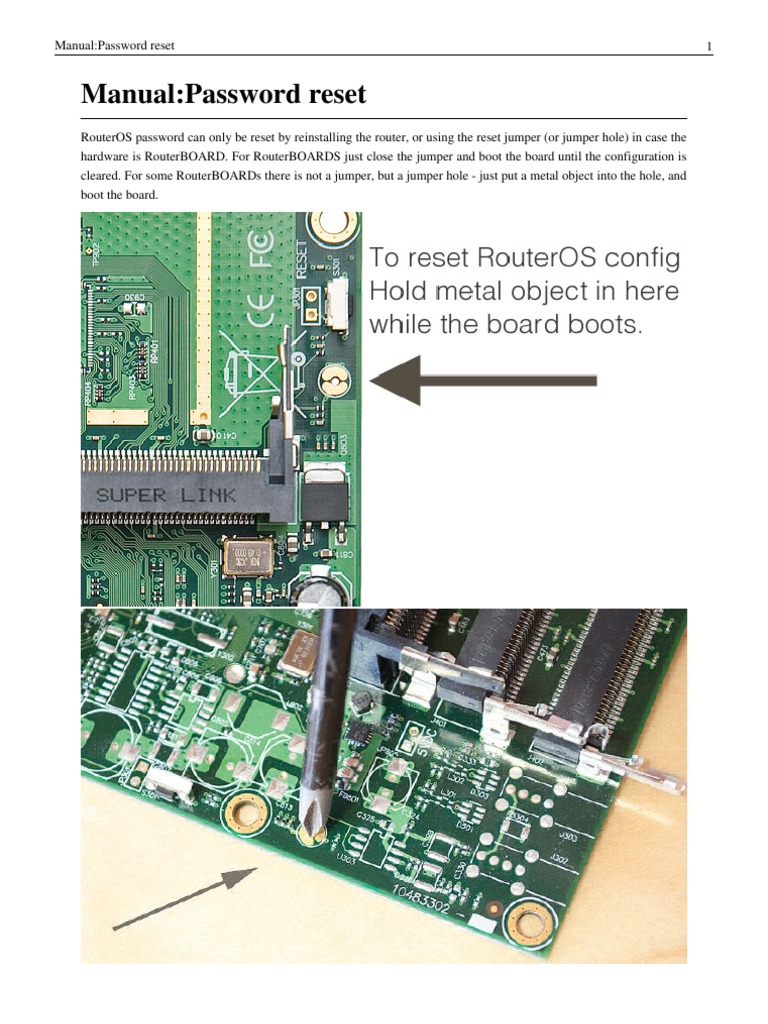 Manual:Password Reset | PDF