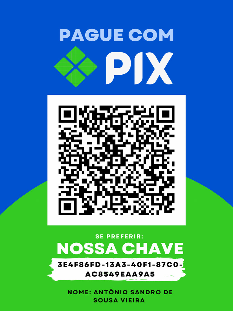 Pague Com Pix Banner Com Qr Code e Chave Pix Para Estabelecimento Loja ...