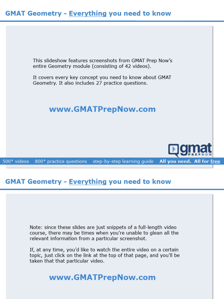 2b. Geometry by GMATPrepNow | PDF | Elementary Geometry | Euclidean ...