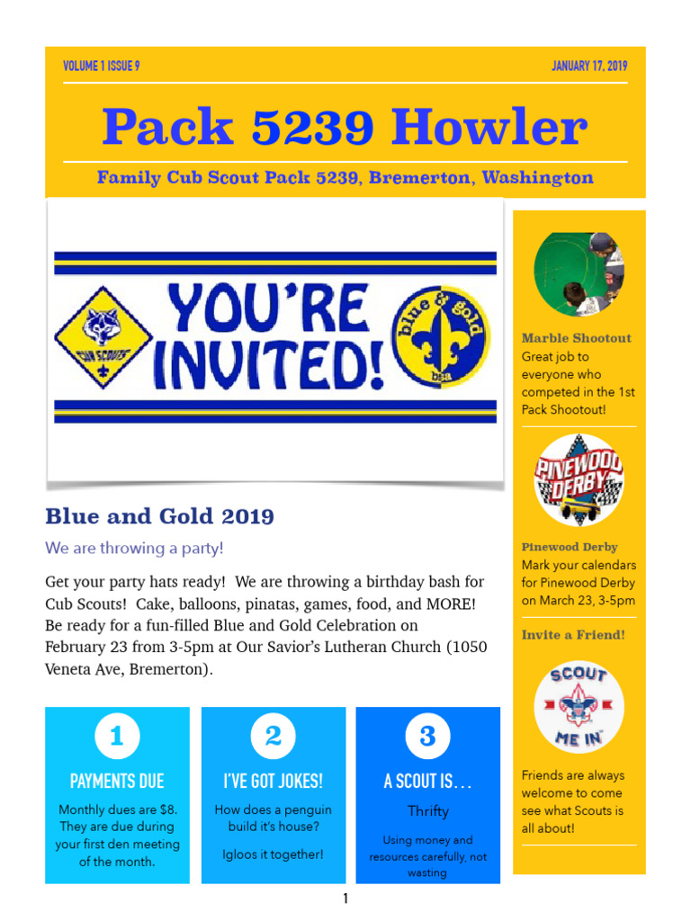Jan 17 Howler | PDF | Outdoor Recreation Organizations | Girl Guiding ...