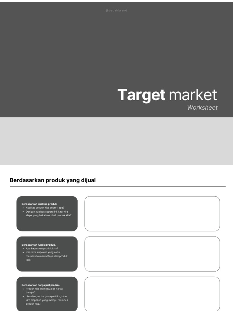 Analisis Target Market dan Customer Persona | PDF