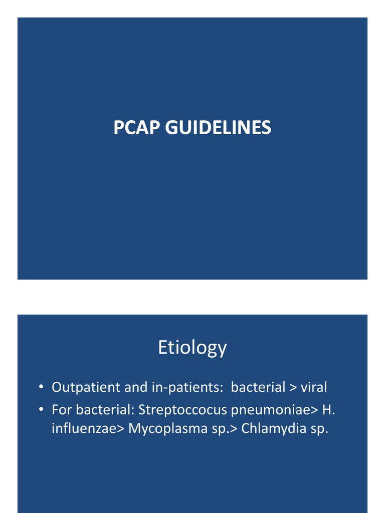 PCAP Guidelines | PDF | Pneumonia | Methicillin Resistant ...