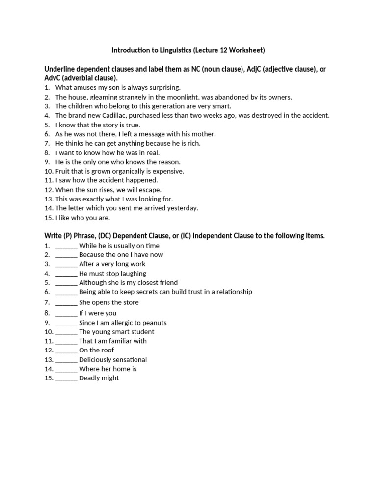 Lecture 12 Worksheet | PDF