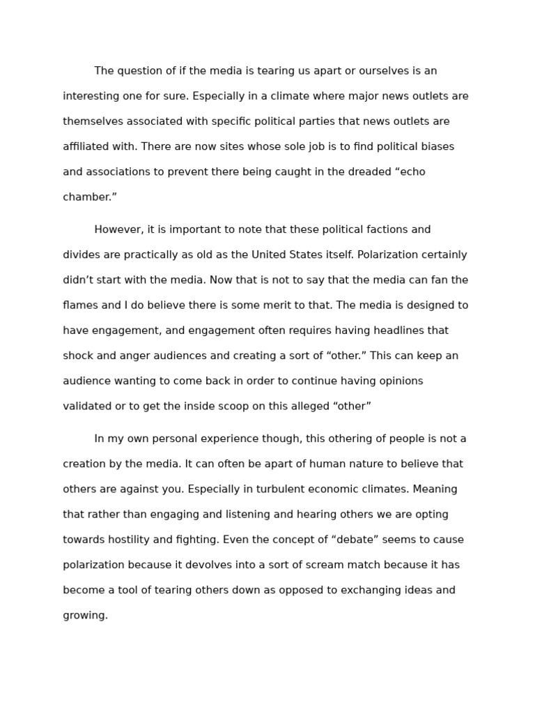 Media's Role in Political Polarization | PDF
