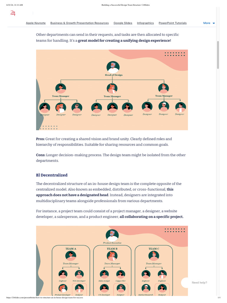 Building A Successful Design Team Structure - 24slides | PDF | Computing