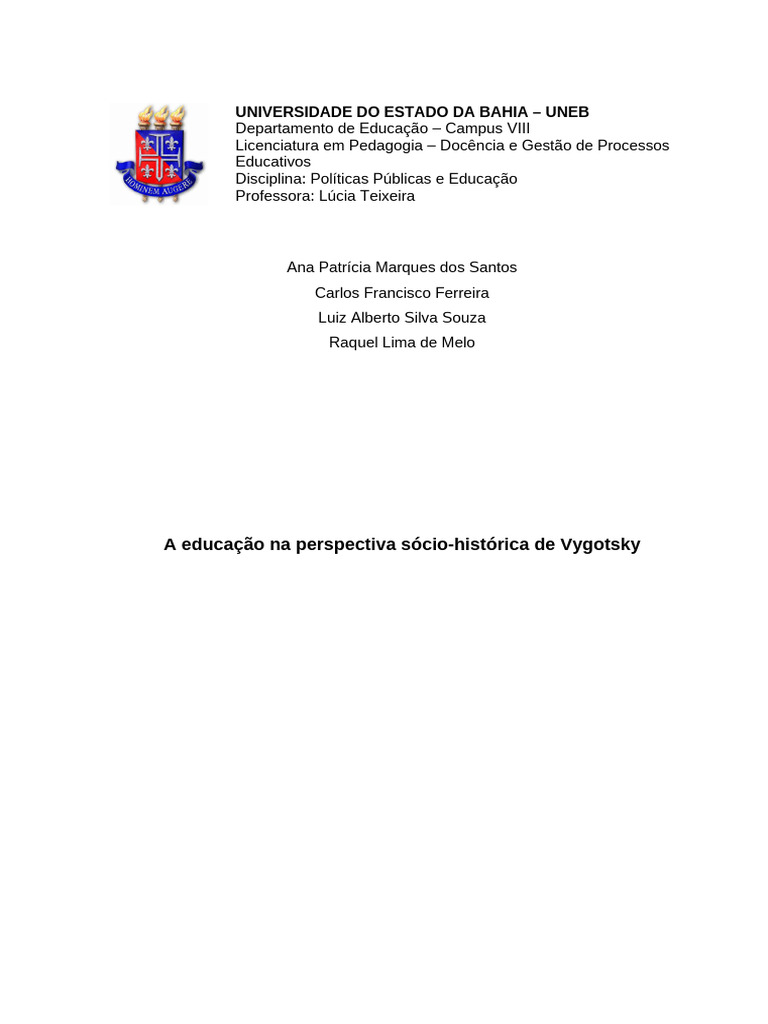 Vygotsky e a Educação: ZDP e Teoria | PDF | Aprendizado | Psicologia