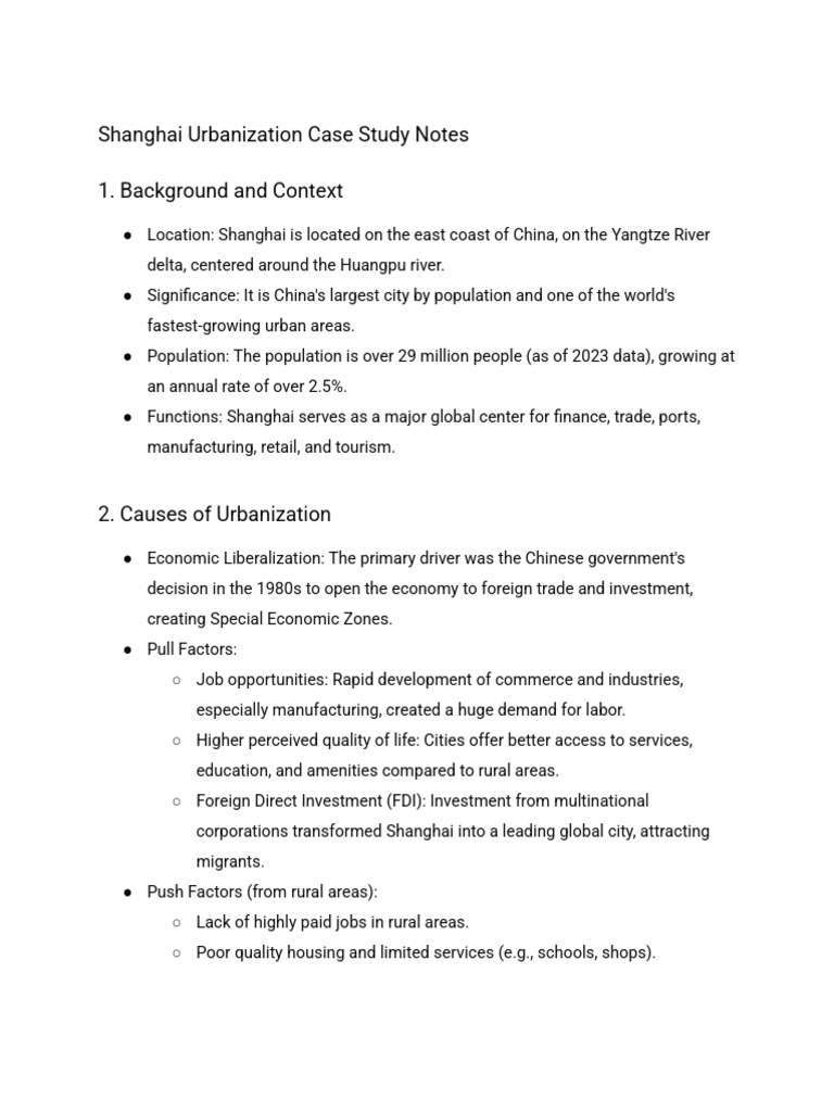 Shanghai Urbanization Challenges and Solutions | PDF | Volcano ...