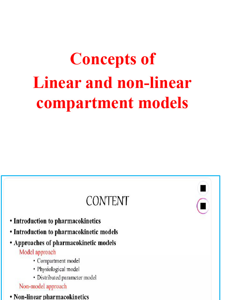 Linear Non Linear Compartment Models Rsb.pptx | PDF