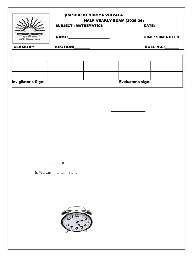 5 MATH QP HY AG | PDF | Mount Everest | Mathematics