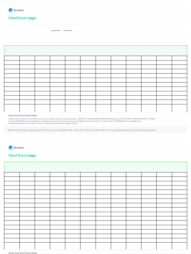 Groww Ledger | PDF | Payments | Cheque