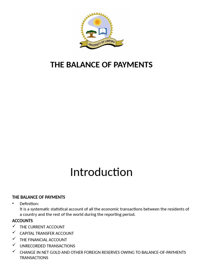 The Balance of Payments (1) | PDF | Balance Of Payments | Capital Account