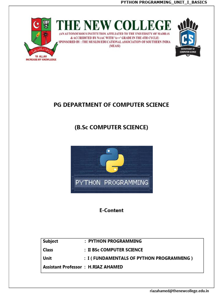 Python Programming Fundamentals Guide | PDF | Data Type | Python ...