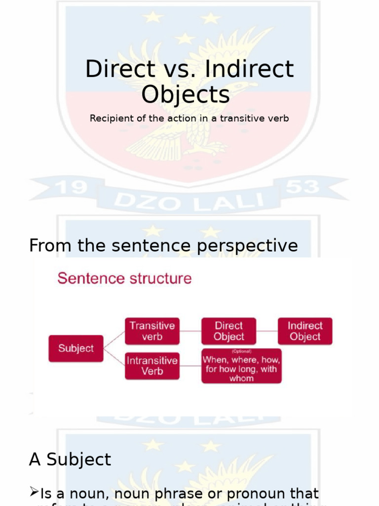 Understanding Direct and Indirect Objects | PDF | Verb | Object (Grammar)