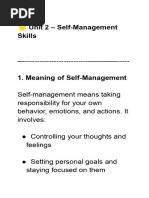 Essential Self Management Skills Guide | PDF | Self Awareness | Self ...