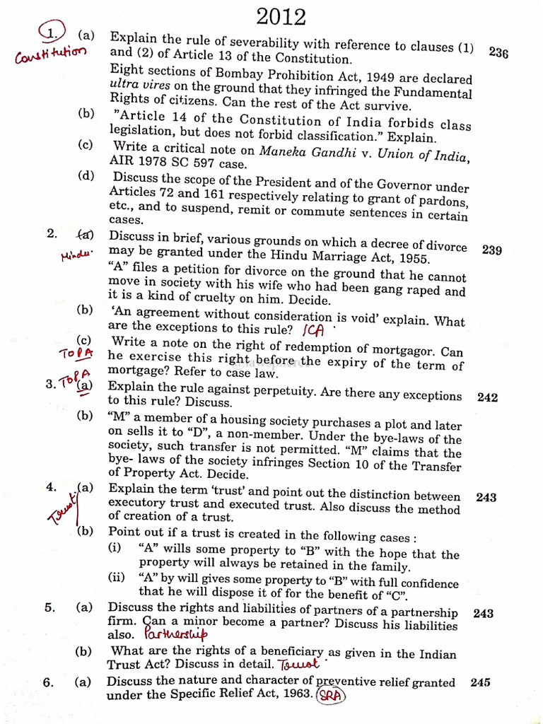 UPPCS J All Mains Previous Years Question Papers | PDF