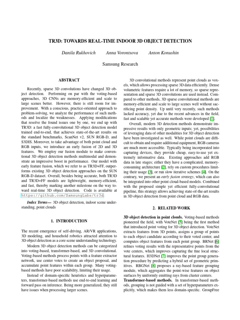 Real-Time 3D Object Detection Model | PDF | 3 D Computer Graphics ...