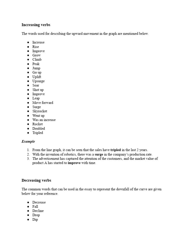 Essential Vocabulary for Graph Analysis | PDF | Grammatical Tense ...