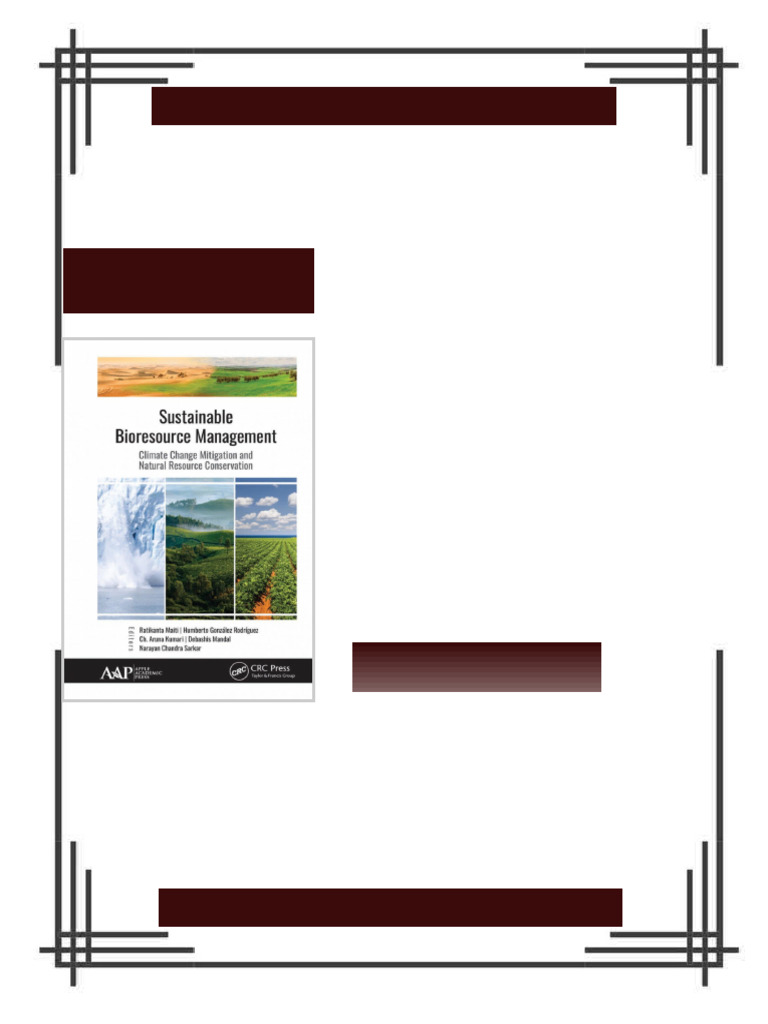Sustainable Bioresource Management-Climate Change Mitigation and ...