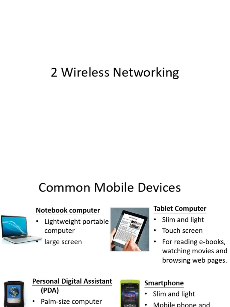 Mobile Devices and Wireless Networking Guide | PDF