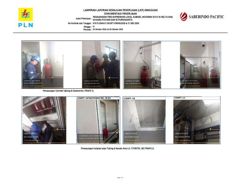 Laporan Pemasangan Pipa dan Fire Suppression | PDF