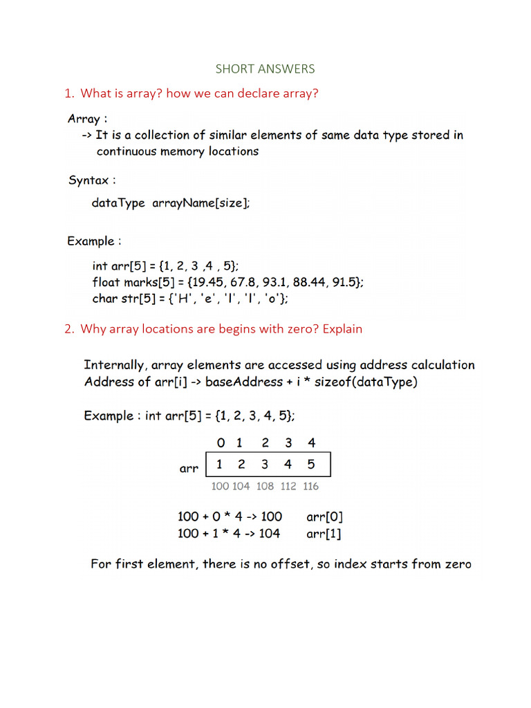 Unit - III Short & Long | PDF | String (Computer Science) | Matrix ...