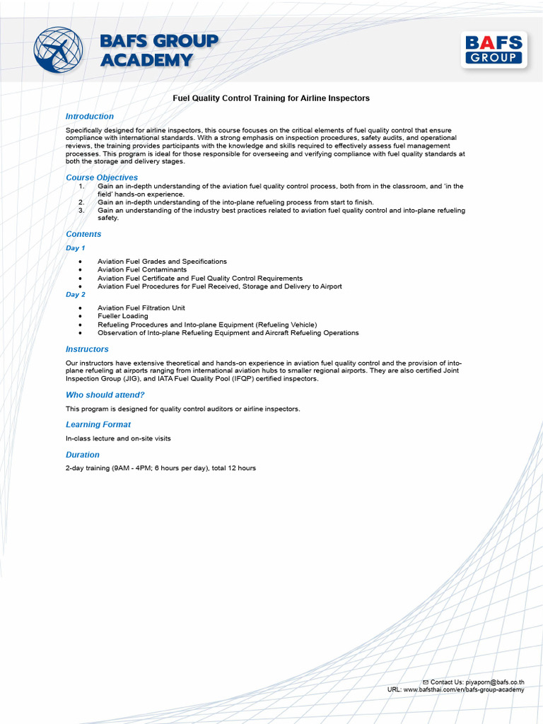 Bafs Training Courses 3 en | PDF