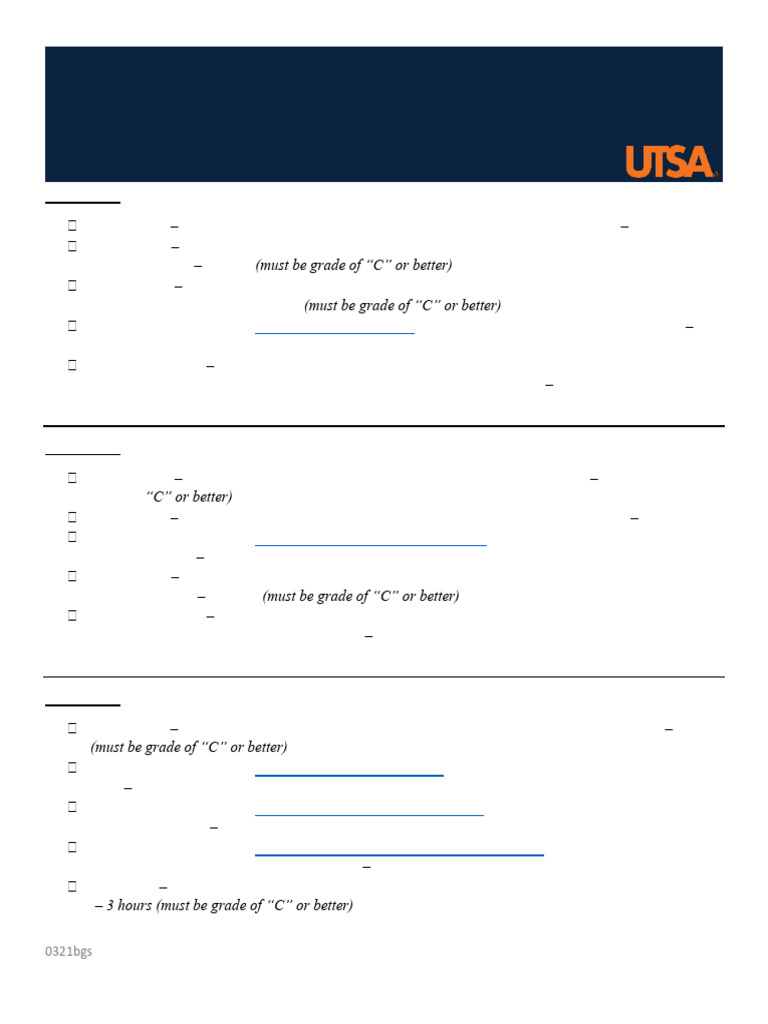 UTSA Transfer Guide: BBA in Real Estate | PDF | University And College ...