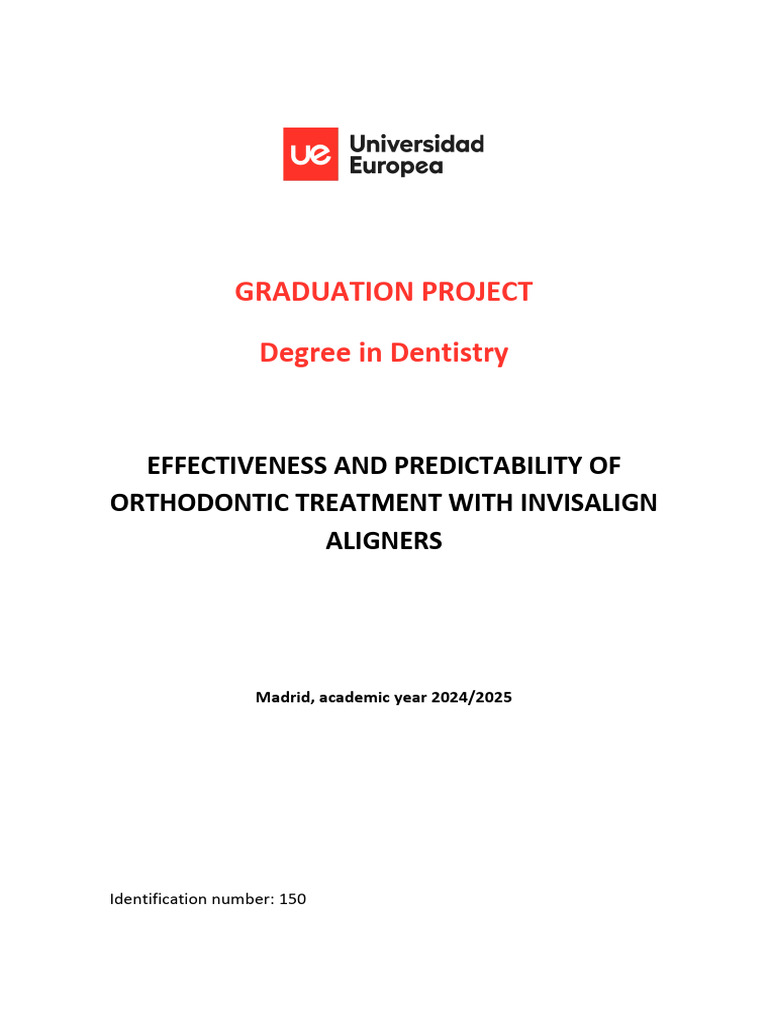 Effectiveness of Invisalign in Orthodontics | PDF | Orthodontics ...