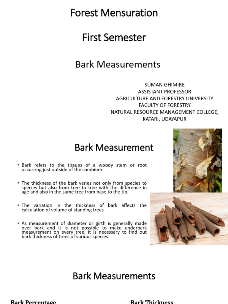 5. Bark Measurements | PDF