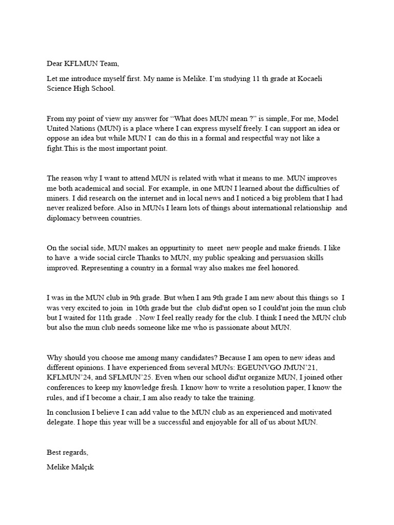 Mel0ke's Passion for Model United Nations | PDF