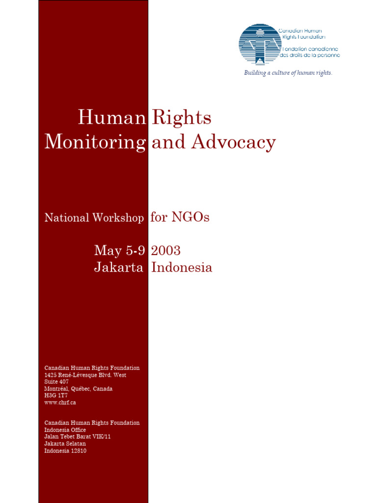 CHRF Manual MonitAdv2003 | PDF | Human Rights