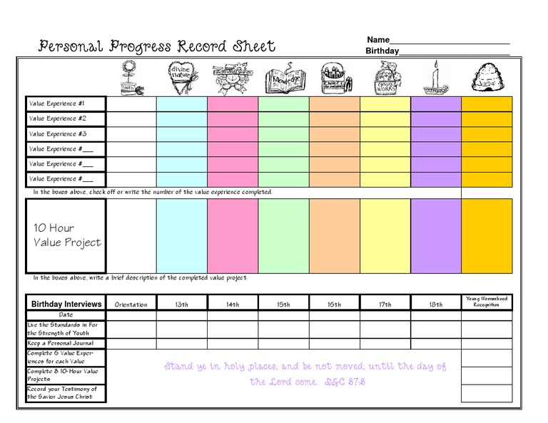 Personal Progress Record Sheet New | PDF | Career & Growth